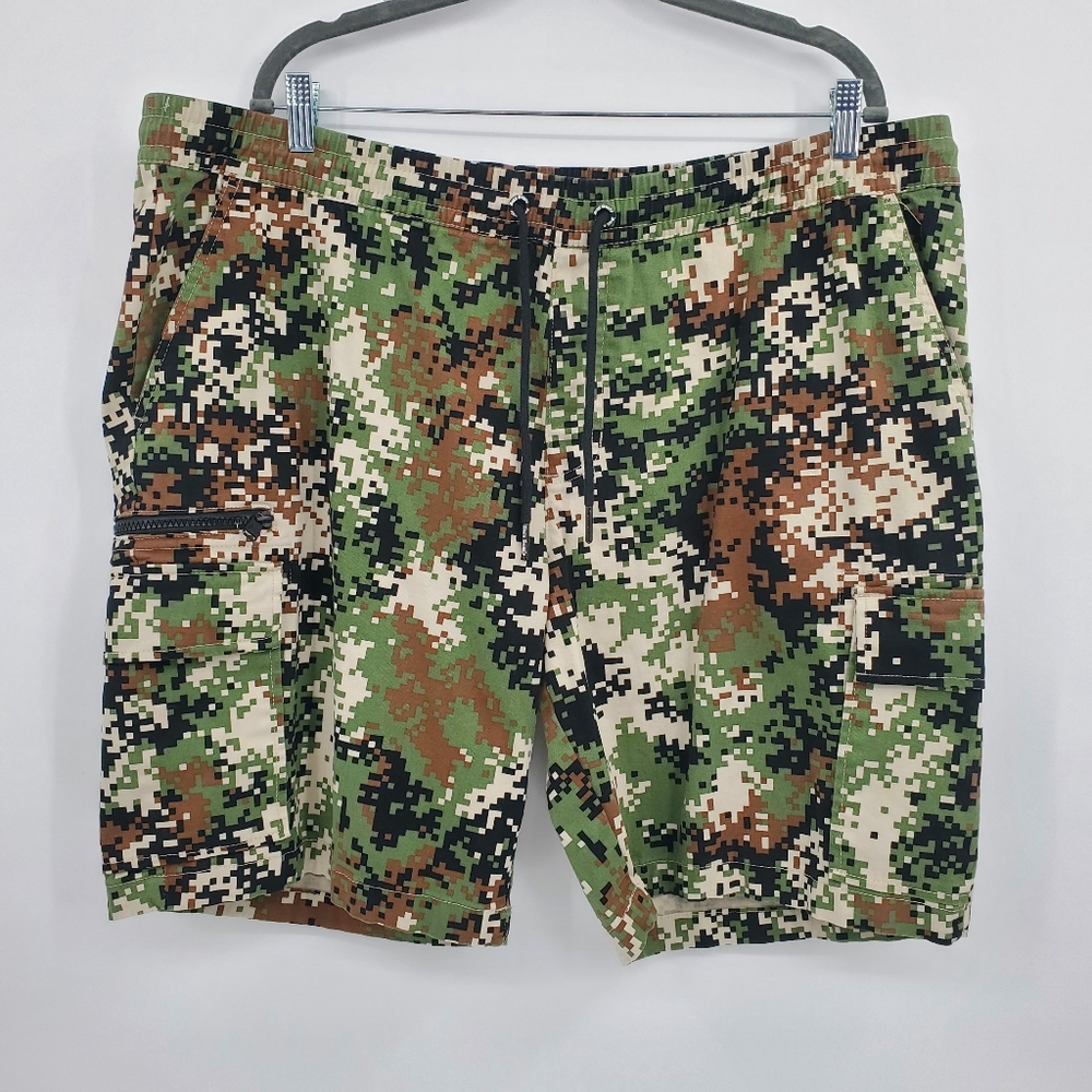 ◇◇ Dogg Supply Digital Camo Cargo Shorts Size 3XL Brown Green and Black
